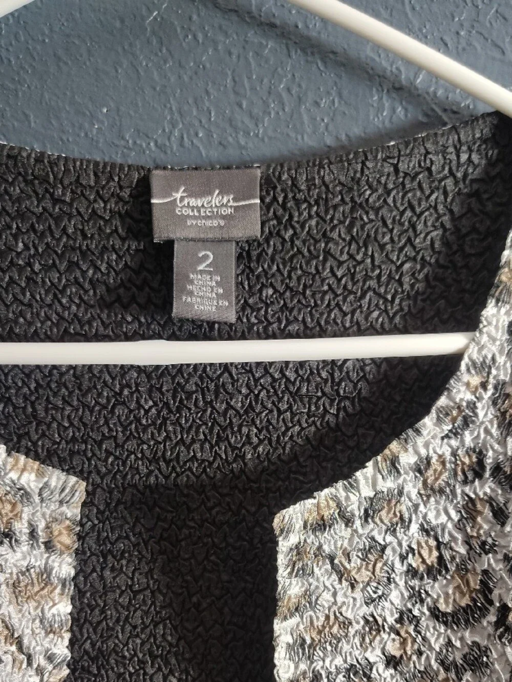 Leopard-Print Open Front Cardigan Travelers Collection Chico Size 2 Size L